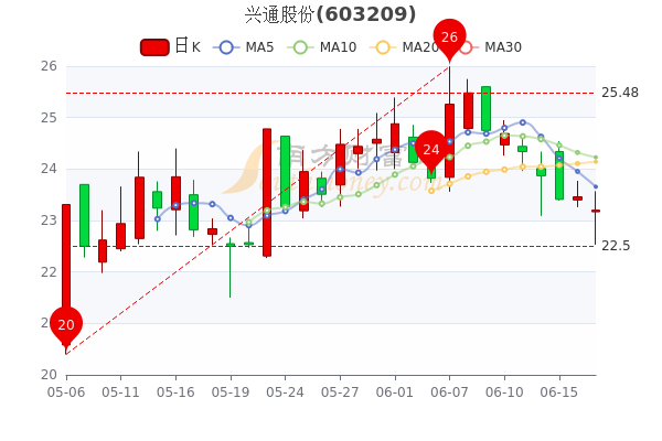 兴通股份6月17日个股价格行情查询