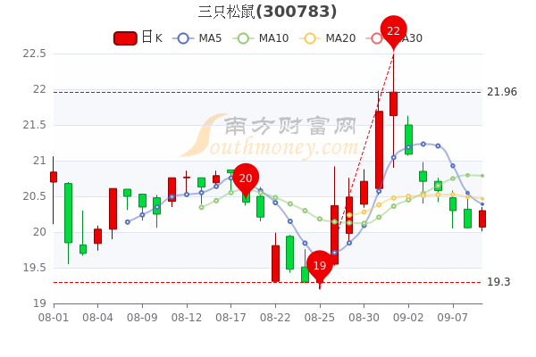 三只松鼠9月9日成交额达365818万股票市值814亿三分钟带你了解