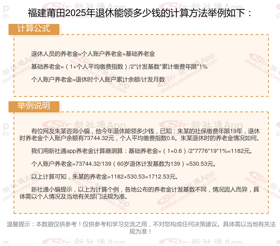 2025年福建莆田退休工资,能领多少钱一个月?