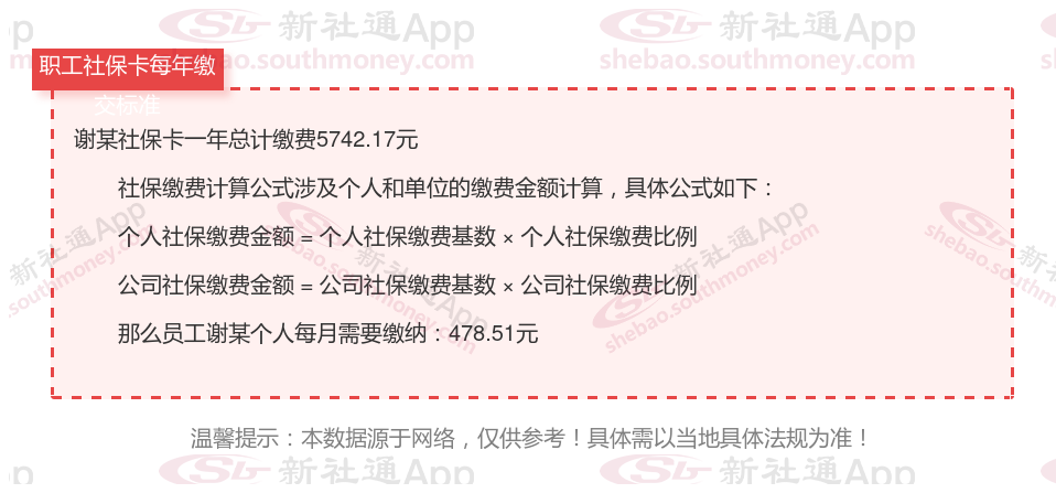 贵州贵阳职工社保卡每月缴纳多少钱?一年交多少钱?