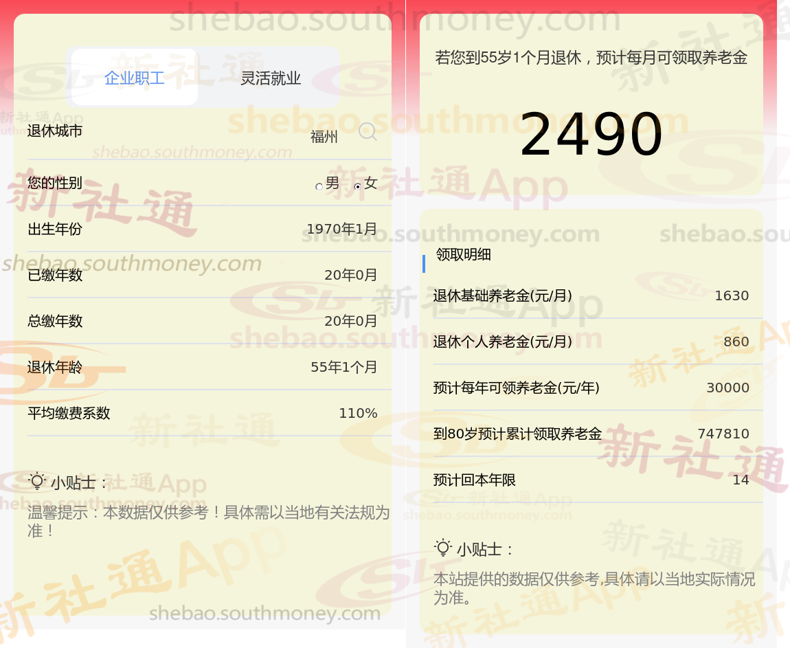 福州单位员工社保缴纳基数是多少?20年养老工资一个月多少钱?