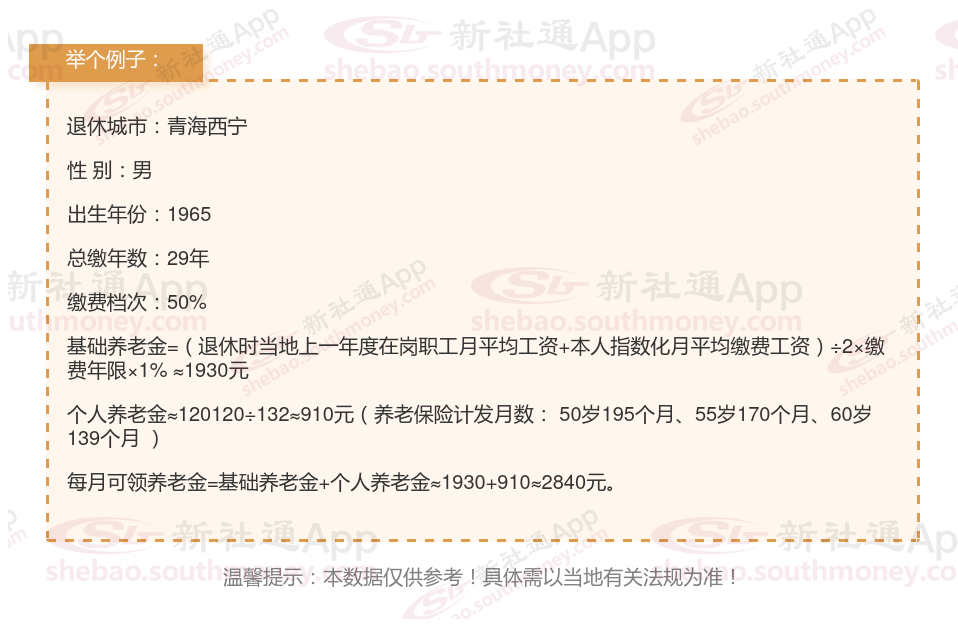 29年工龄青海西宁年退休多少钱(2025/05/03)