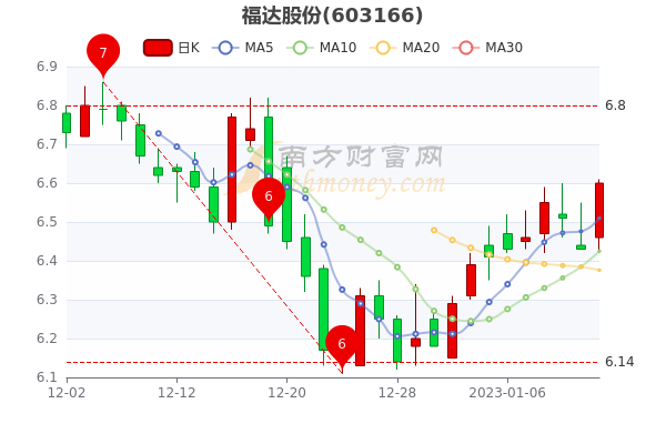 1月13日福达股份盘中涨264报66元