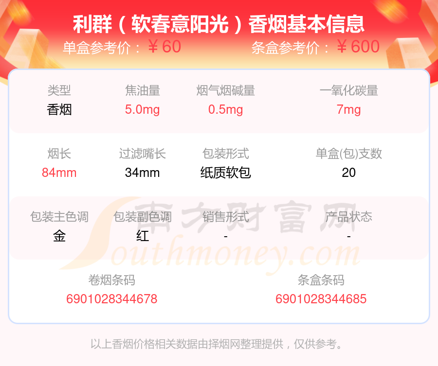 利群香烟尼古丁低于0.5mg的烟2023列表一览