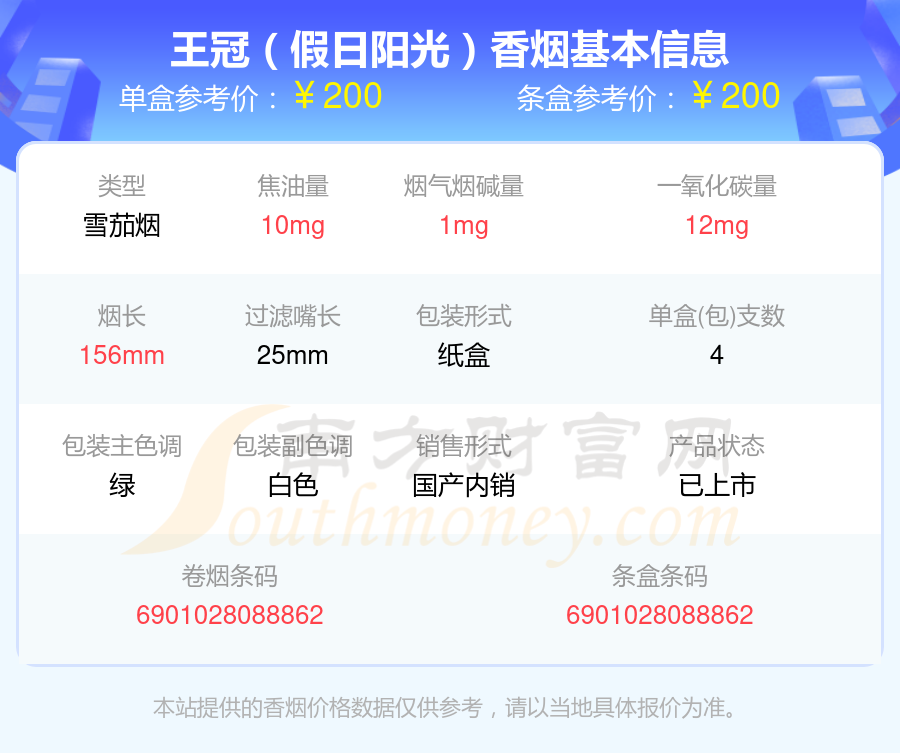 王冠香烟价格表图片