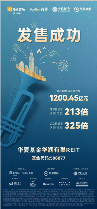 0.47% 华润有巢REIT刷新网下配售比例纪录