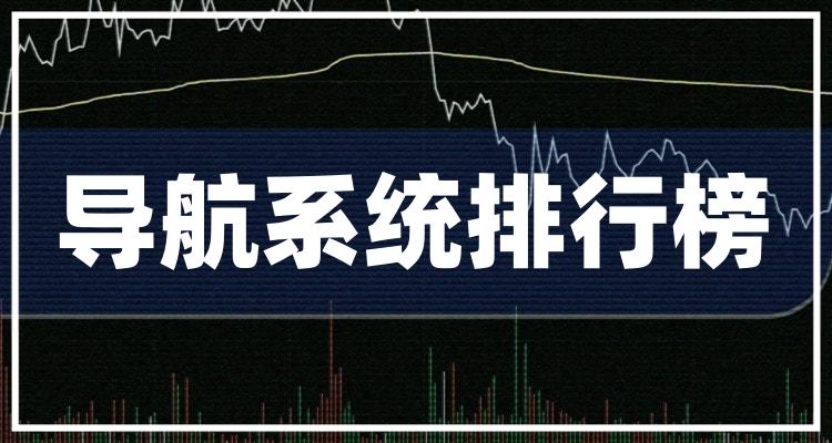 导航系统10大相关企业排行榜_成交额排名前十查询（7月16日）(附2022排名前十榜单)