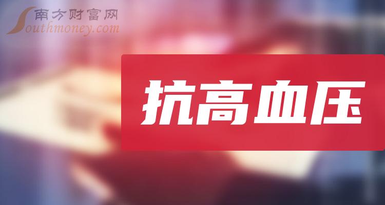 抗高血壓相關概念股2023年名單看下有沒有你的關注12月27日