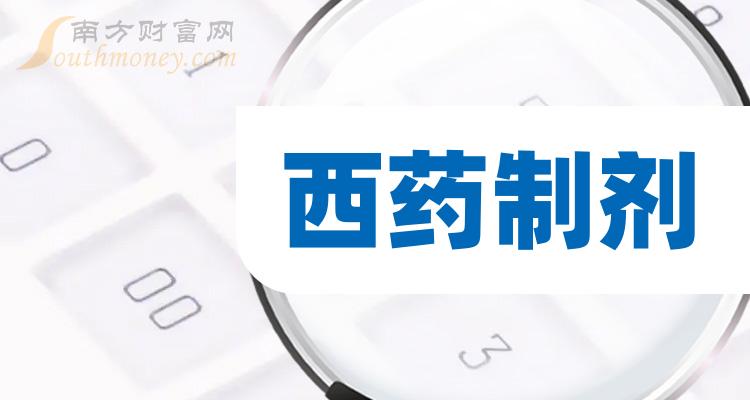 西藥製劑行業相關上市公司名單值得關注202418