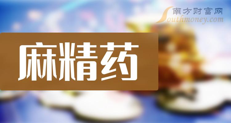 2024年版麻精藥相關上市公司都在這裡了1月12日