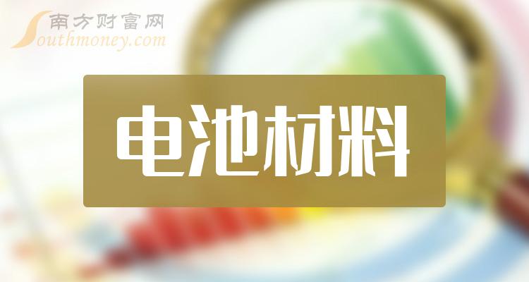 2024年電池材料受益股名單附股收藏1月31日